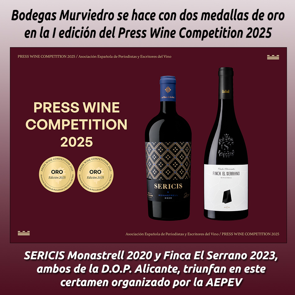 Bodegas Murviedro se hace con dos medallas de oro en la I edición del Press Wine Competition 2025
